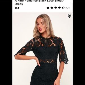 Lulu’s Black Lace Zip Up Mini Dress